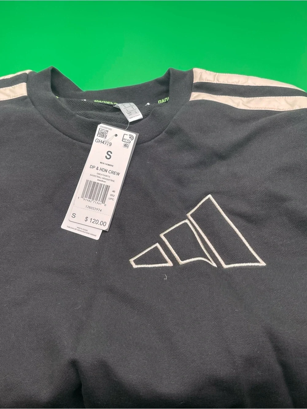 $120 Adidas Daniel Patrick x Harden Crewneck Sweatshirt - GH4779 Men’s Small NWT